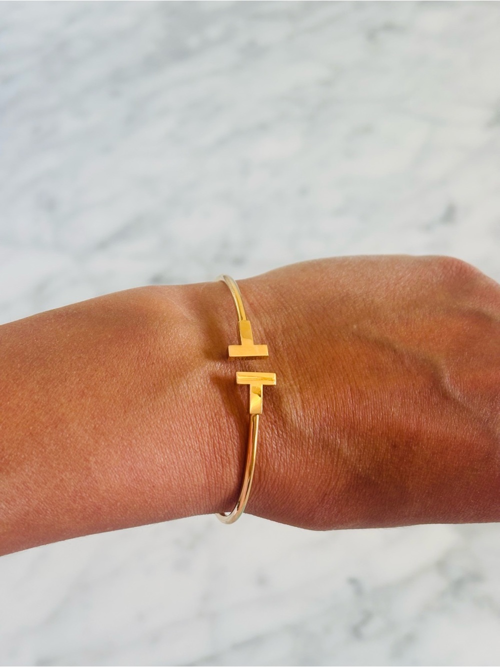 Tiffany & Co. Gold T Wire Bracelet - Picture 3 of 5